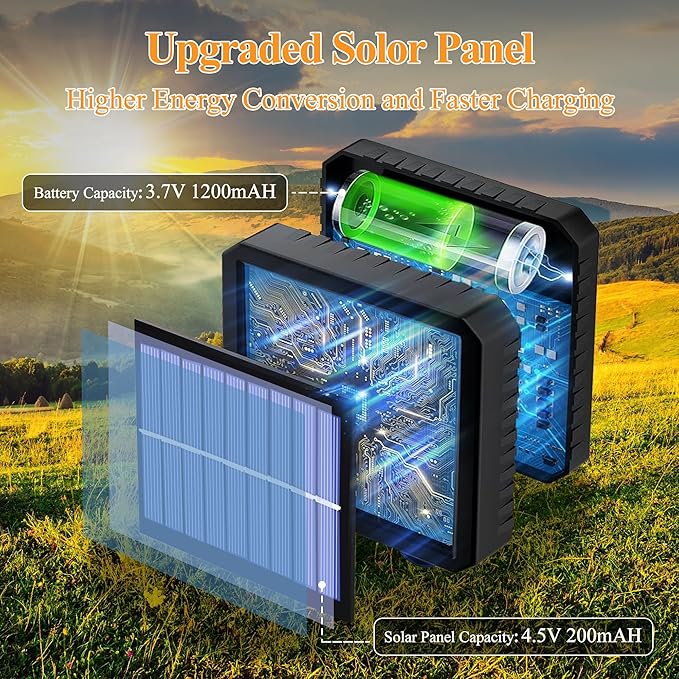 Solar String Lights 240LED 79FT, IP67 Waterproof Solar Lights for Outside with 8 Lighting Modes, Upgraded Solar Panel Fairy Lights for Garden Party Wedding Decorations (Warm White)