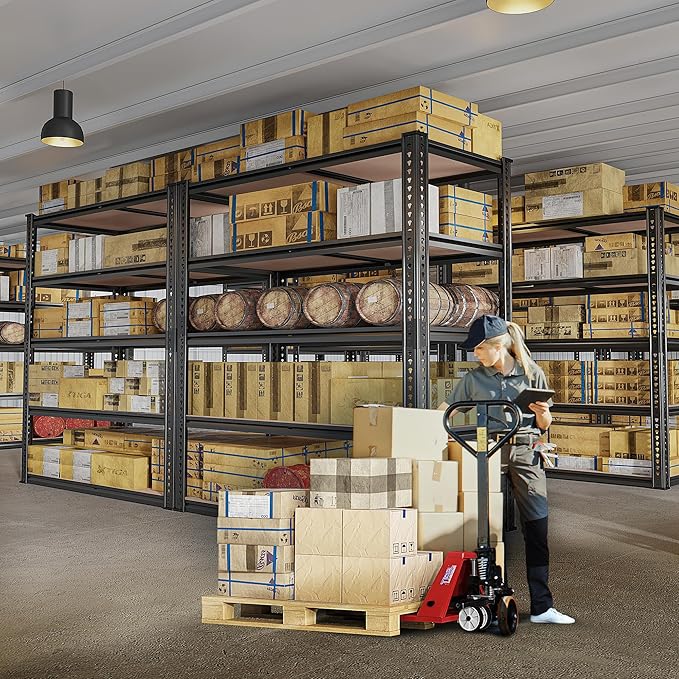 REIBII 40" W Garage Shelving 2500LBS Storage Shelves 72" H Metal Shelving 5 Tier Metal Shelves Adjustable Pantry Shelf for Closet Kitchen Warehouse 40" W x 19.7''D x 72''H