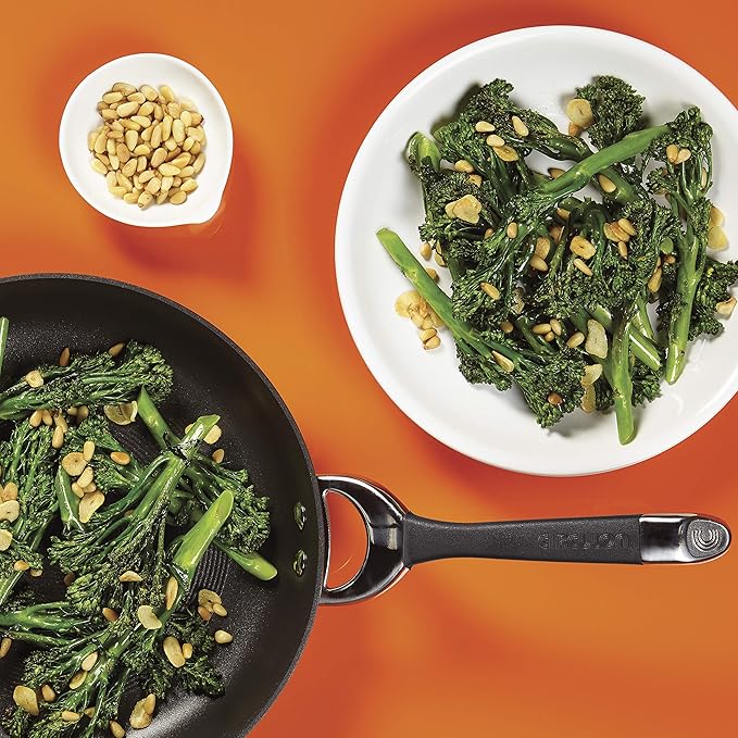 Circulon Symmetry Hard Anodized Nonstick Frying Pan Set / Skillet Set - 10 Inch and 12 Inch, Black