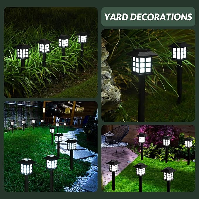 SOLPEX Solar Outdoor Lights, 12 Pack Path Lights, Walkway Light Outdoor, Garden Pathway Waterproof for Garden, Yard, Landscape and Driveway(Cold White)