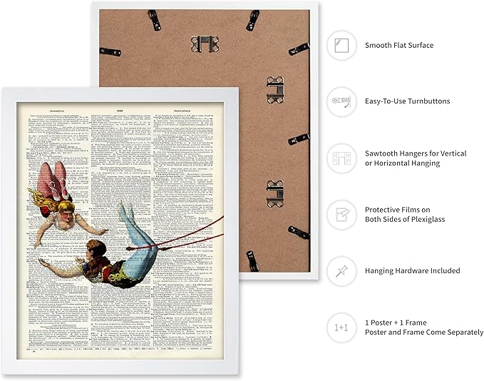 Poster Master Dictionary Art Poster - Acrobat Print - Circus Art - Entertainment Art - Gift for Men, Women & Performer - Chic Decor for Living Room, Bedroom, Dorm or Office, 16x20 White Framed