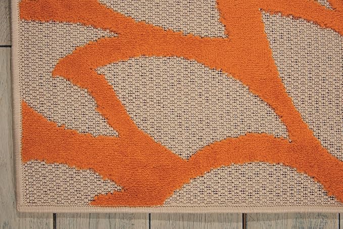 Nourison Aloha Indoor/Outdoor Multicolor 9'6" x 13' Area Rug, Tropical, Botanical, Easy Clean, Non Shedding, Bed Room, Living Room, Dining Room, Deck, Backyard, Patio (9x13)