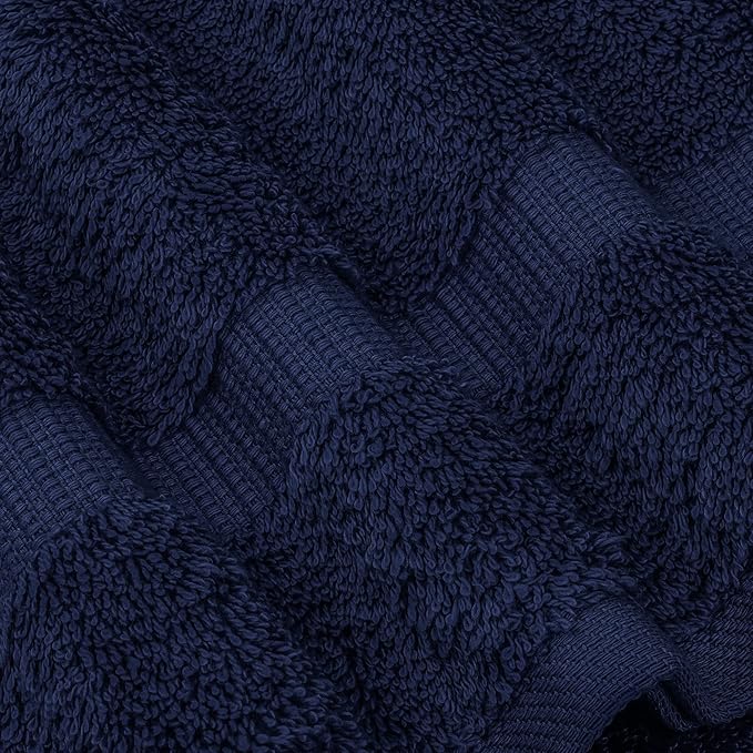 Chakir Turkish Linens | Hotel & Spa Quality 100% Cotton Premium Turkish Towels | Soft & Absorbent (8-Piece Towel Sets, Navy Blue)