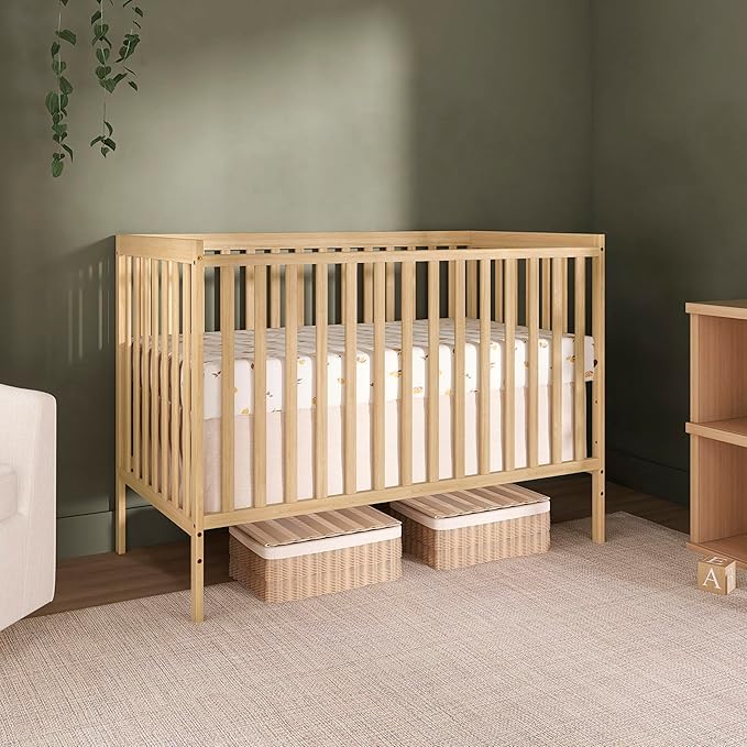 Dream On Me Synergy 5-In-1 Convertible Crib In Natural, Greenguard Gold Certified