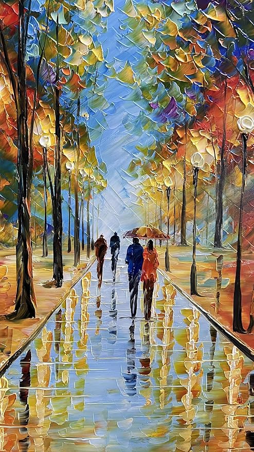 Tyed Art- 100% hand-painted 3D canvas abstract oil painting Landscape art contemporary large canvas wall art painting home Living Room decoration wall 24x48inch