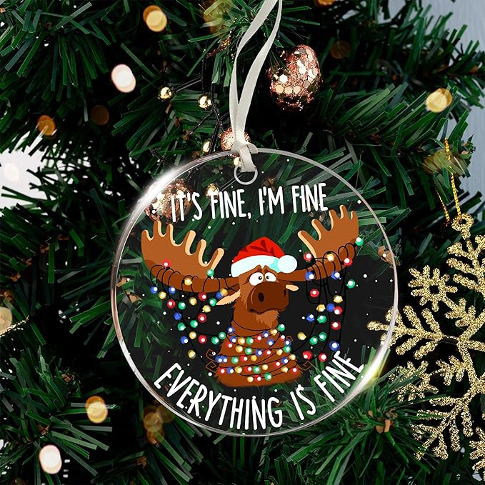 Moose Ornaments for Christmas Tree - Stylish Moose Ornaments for Christmas Decoration, Ideal Gifts for Moose Lovers, Perfect Ornament for Holiday Season, Ideal Ornament Gift for Friends and Family