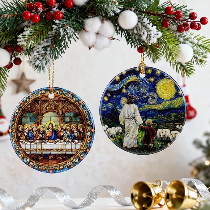 The Last Supper Ornament | Christmas Ornaments, Christmas Tree Decorations, Holiday Hanging Decor, Christian Decor | Religious Gift, Christian Gift | Gifts for Easter, Gifts for Baptism/Confirmation