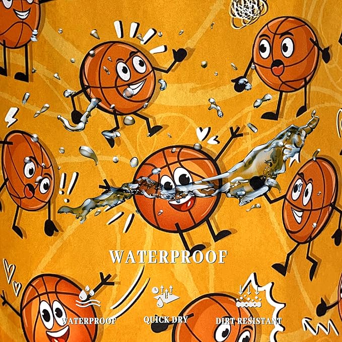 Funny Basketball Laundry Basket Foldable Oxford Cloth Basketball Laundry Hamper With Handle Portable Clothes Storage Basket 18.9 X 16.5 Inch Storage Bag For Laundry Room/Bathroom/Bedroom