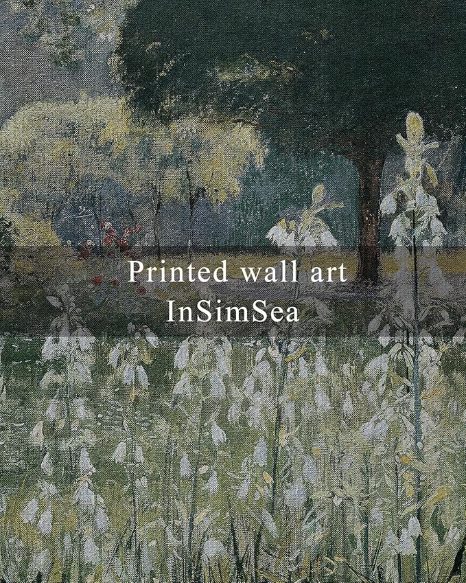 InSimSea Framed Canvas Wall Art, Modern Farmhouse Decor for Room Aesthetic, Landscape Wall Art for Living Room, Cottagecore Bedroom Kitchen Bathroom Decor, 20"x30"