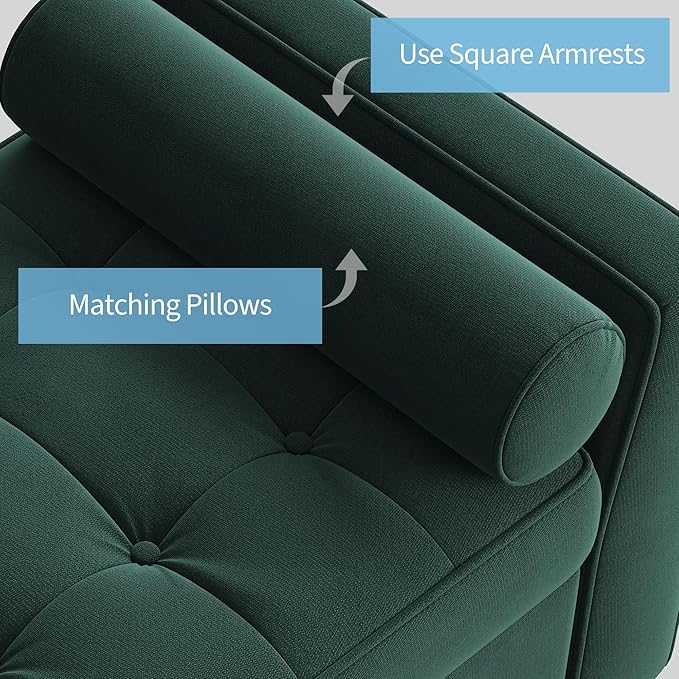 46.5" Storage Ottoman Bench – Upholstered End-of-Bed Storage Chest with Rolled Armrests & Wood Legs, Entryway Shoe Bench and Footrest Seat for Hallway, Bedroom & Living Room & Walk-in Closet (Green)