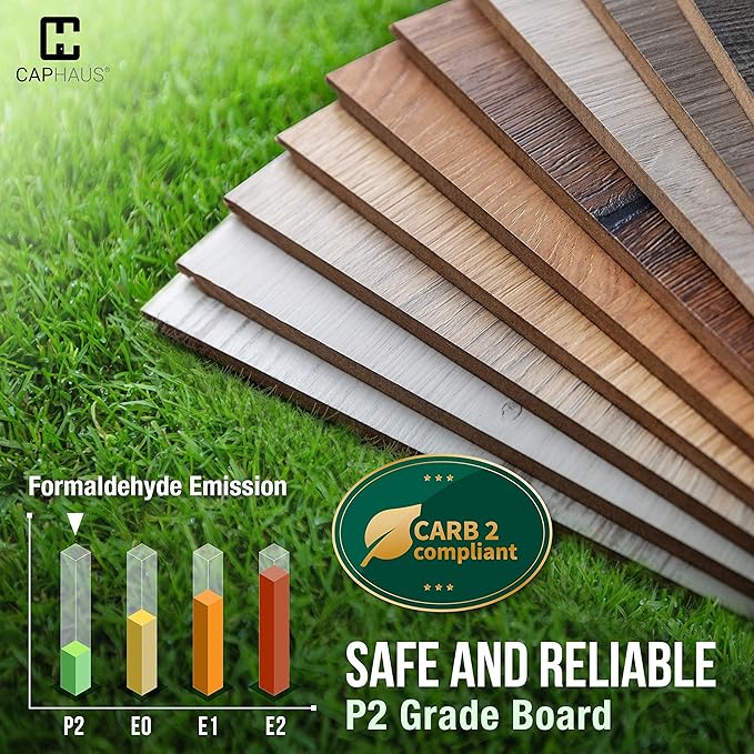 CAPHAUS 4 Tier Bookshelf, 24 Inch Width Free Standing Shelf, Bookcase Shelf Storage Organizer, Industrial Book Shelves for Home Office, Living Room, Kitchen, White Shelves & Metal Frame