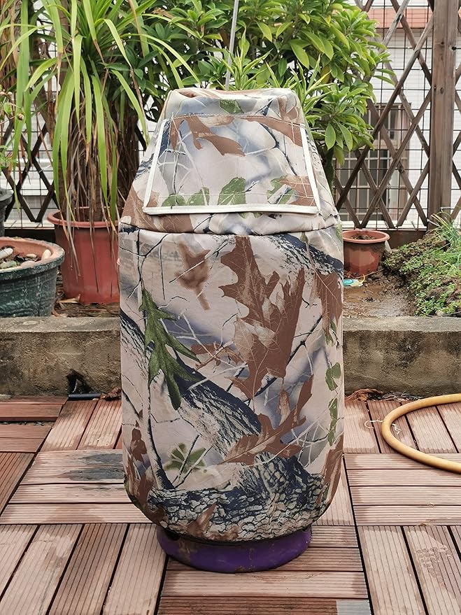 Propane Tank Cover Fits 30-Pound Steel Propane Cylinder Cover for RV Trailer, Leaf.