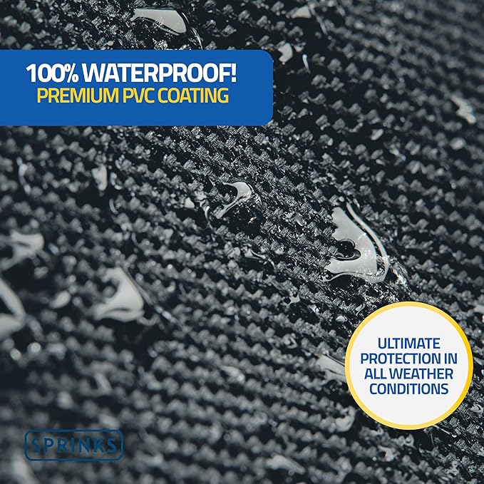 SPRINKS® Grill Cover Weatherproof Grillcover for Weber, Napoleon, Enders - Extra Handles Gas Grill Oxford 600D Fabric [58in x 24in x 48in] - Grey