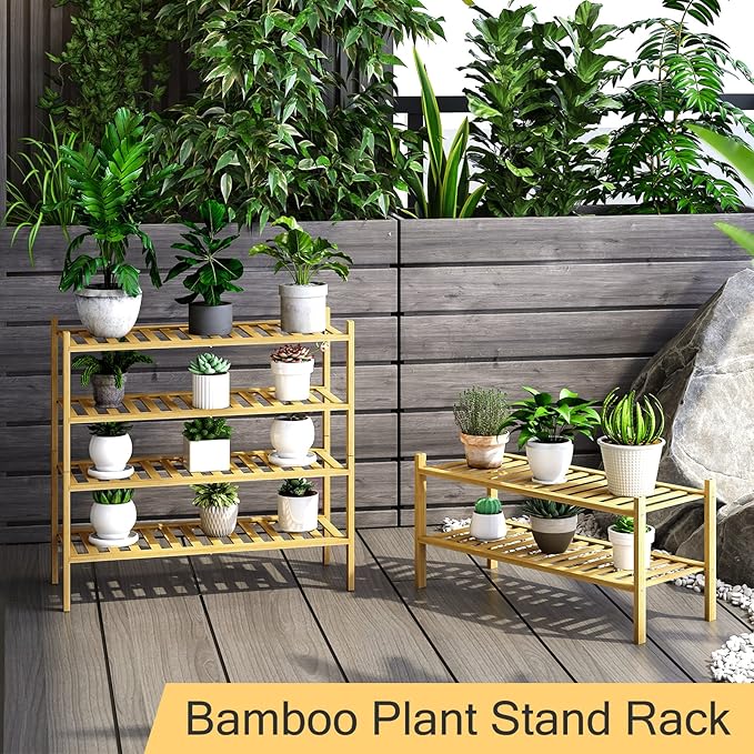 2-Tier Bamboo Shoe Rack for Entryway, Stackable | Heavy Duty | Multi-Function, Free Standing Shoe Racks for Bedroom Hallway Closet