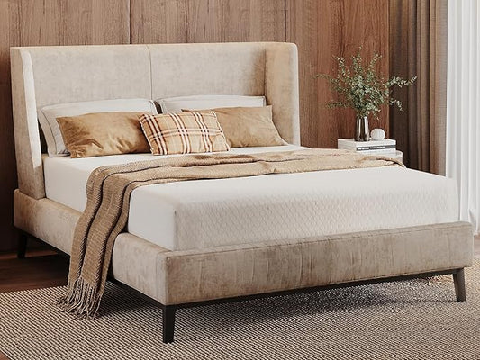 Full Size 8-Inch Gel Memory Foam Mattress, Comfortable with Pressure Relieving Ergonomic Support, Breathable Soft Fabric Cover, Fiberglass Free, Mattress in a Box