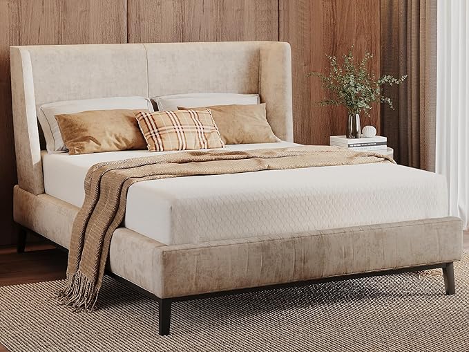 Twin Size 8-Inch Gel Memory Foam Mattress, Comfortable with Pressure Relieving Ergonomic Support, Breathable Soft Fabric Cover, Fiberglass Free, Mattress in a Box