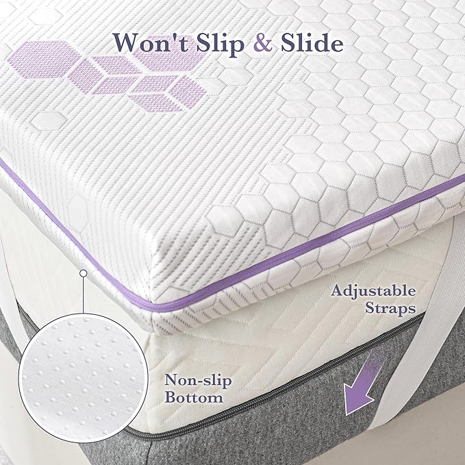 SINWEEK Ultra Soft 3 Inch Memory Foam Mattress Topper Twin Size, Soft Mattress Pad for Back Pain Relief, High Density Foam Bed Topper with Textured Cover, CertiPUR-US Certified