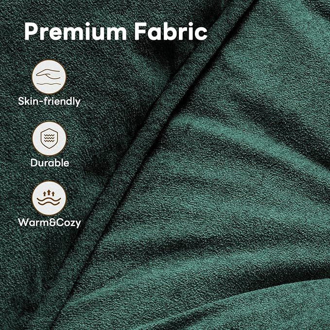 Vamcheer Modular Sectional Sofa - Modern L Shaped Boneless Couch with Deep Seat, Upholstered Sectional Couches for Living Room, Bedroom, Office, No Assembly Required, Green