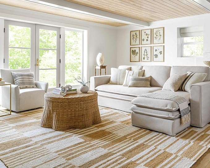 Hauteloom Viggo Decorative Throw Pillow Cover - Sofa Couch Cushion Cover - Cream, Black - 20" x 20" Pillow Cover