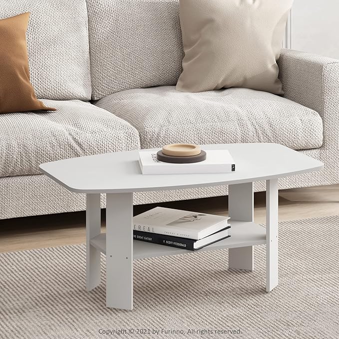 Furinno Simple Design, Coffee Table, White