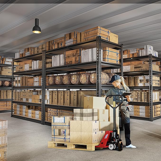 REIBII 2500LBS Garage Shelving 72''H Storage Shelves 40" W Metal Shelving 5 Tier Metal Shelves Adjustable Pantry Shelf for Closet Pantry Basement Kitchen Warehouse 72" H x 40" W x 20" D