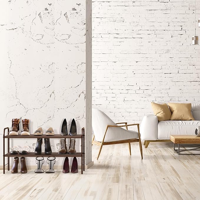 Simple Houseware 2-Tier Shoe Rack Storage Organizer, Bronze