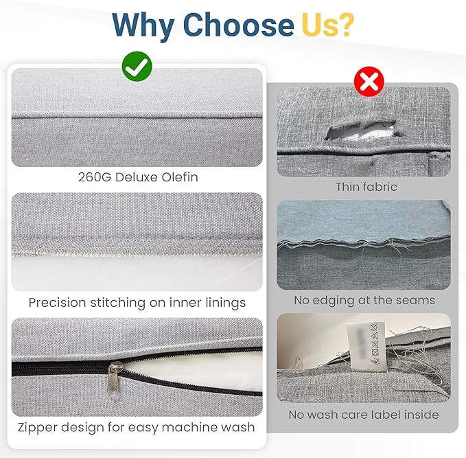 Wisteria Lane Patio Furniture Metal Loveseat, Metal Outdoor Chairs with Upgraded Cushions, All-Weather Outdoor 2 Seats Sofa Couch for Balcony, Garden, Deck, Backyard, Light Grey