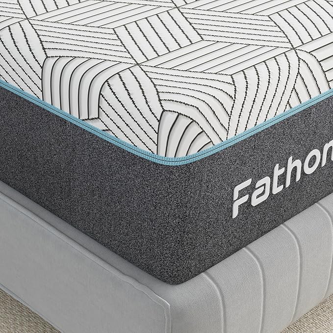 FATHOM Firm Full Mattress 12 Inch Memory Foam Mattress Full Size Bed in a Box for Back Pain Relief and Cool Sleep with Gel Foam and Removeable Fiberglass Free Cover, CertiPUR-US Certified