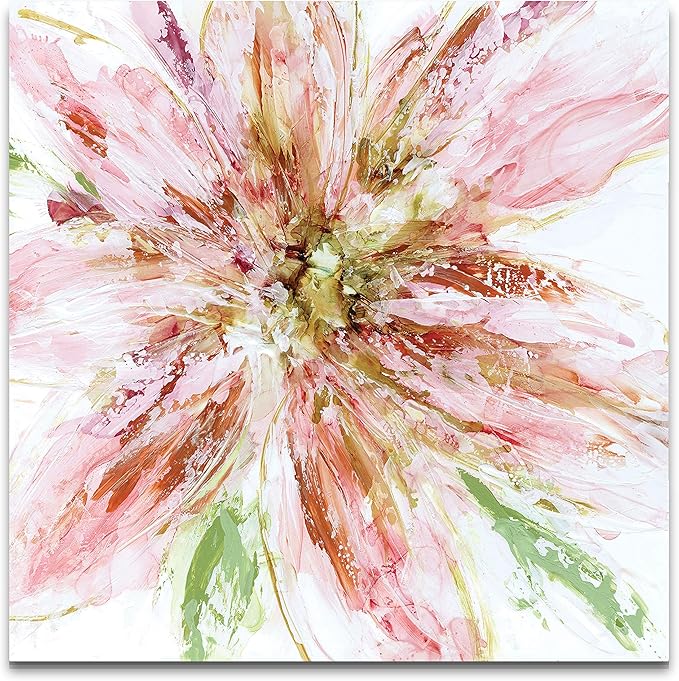 Wexford Home Floral Strokes I -Gallery Wrapped Canvas Art Print 24X24 Multicolor