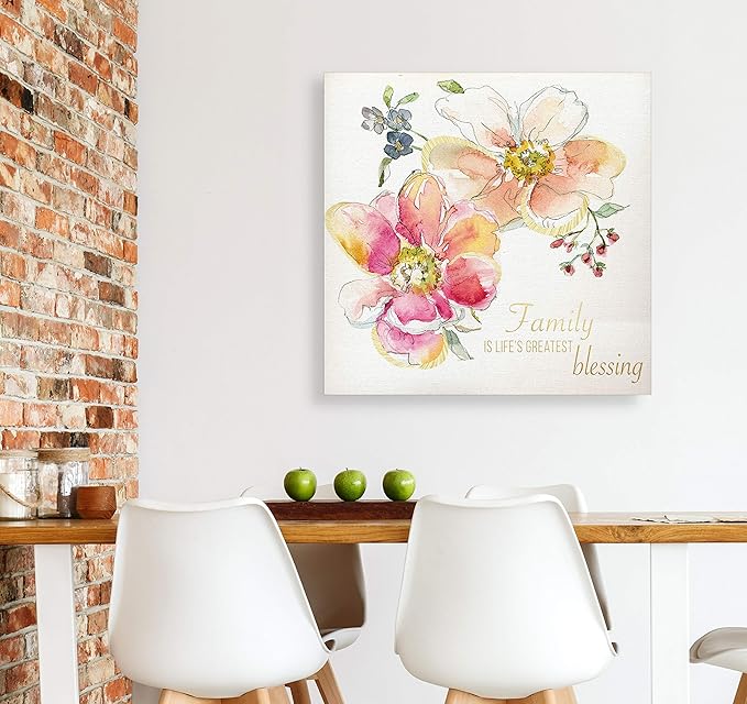 Wexford Home Family Blessing Gallery Wrapped Canvas Wall Art, 40x40,