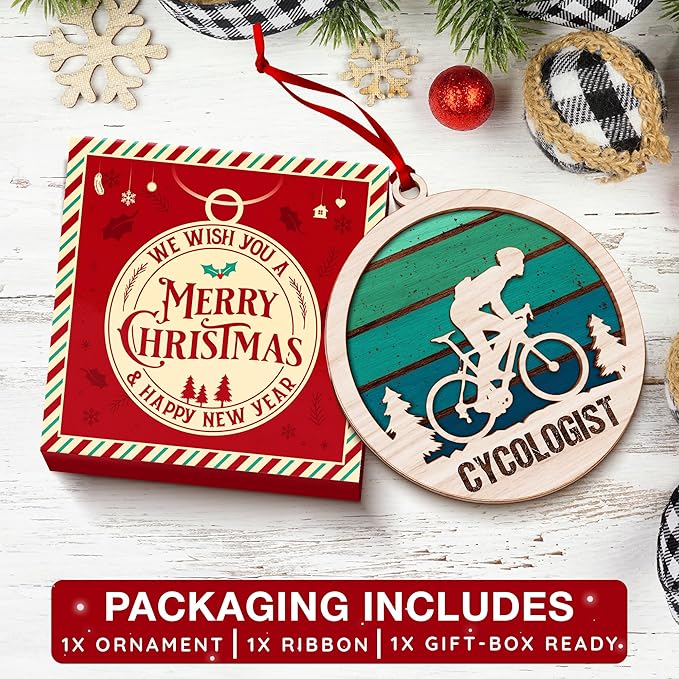 Bike Ornament - Bicycle Ornaments for Christmas Tree, Mountain Bike Ornament, for Mountain Bikers, Women Cyclists, Unique Bicycle Christmas Ornaments