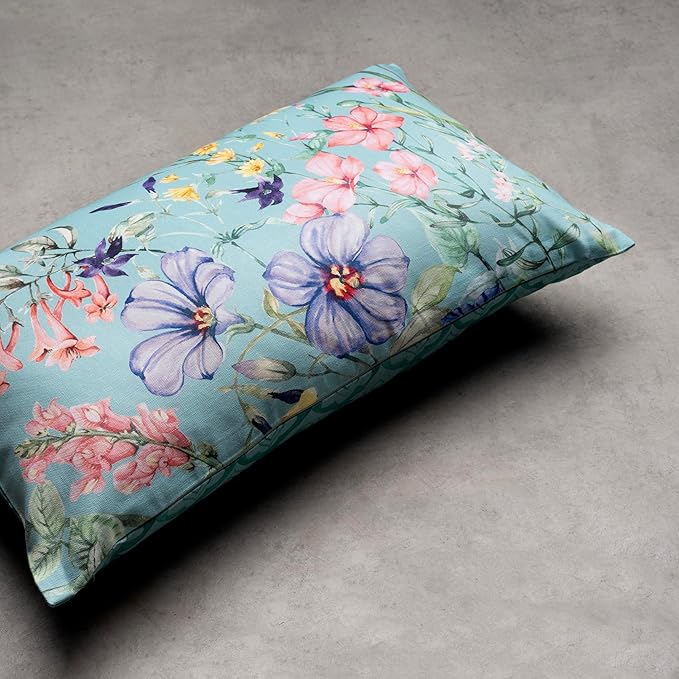 Maison d' Hermine Decorative Pillow Covers 12x20 Inch Rectangle 100% Cotton Throw Pillow Covers with Invisible Zipper for Living Room Couch, Chair, Sofas, Bedroom, Home (Hesperides - Fleur)