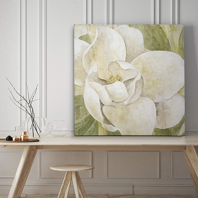 Wexford Home Magnolia Dolce Gallery Wrapped Canvas Wall Art, 32x32,