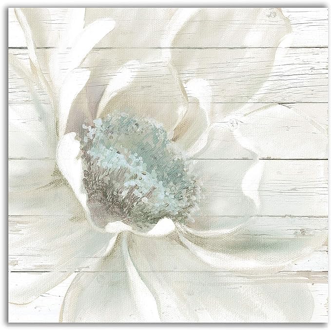 Wexford Home Weathered White Gallery Wrapped Canvas Wall Art, 16x16, 18655-16x16