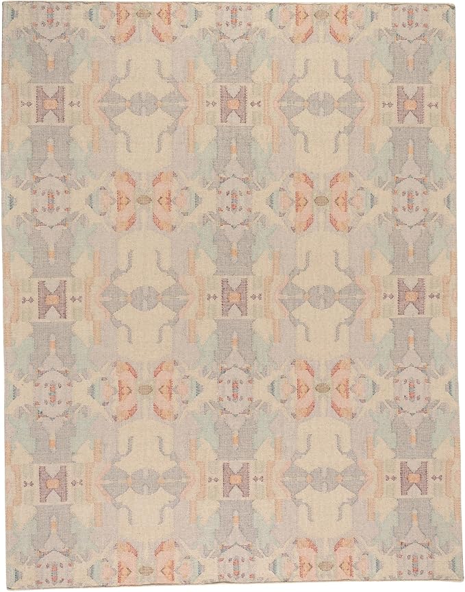 Dash & Albert Chapel Hill Hand Loom Knotted Cotton 7.5 X 9.5 Feet, Multicolored Geometric Pattern