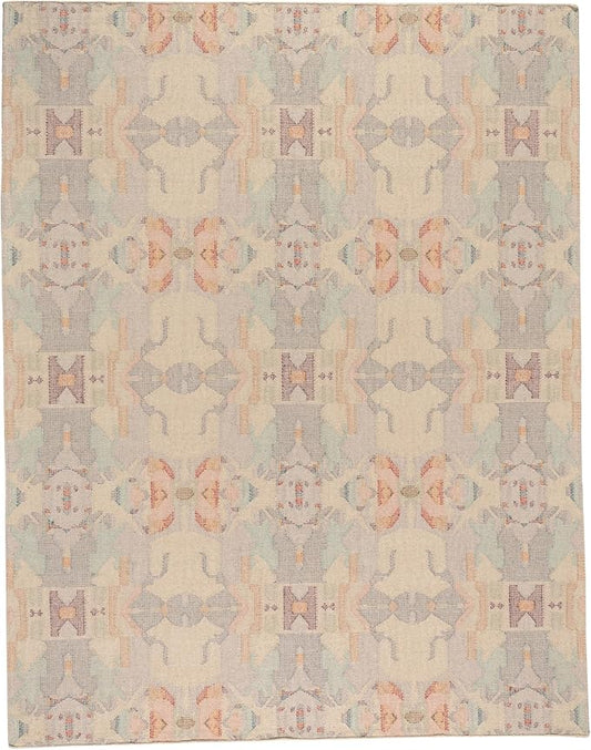 Dash & Albert Chapel Hill Hand Loom Knotted Cotton 7.5 X 9.5 Feet, Multicolored Geometric Pattern