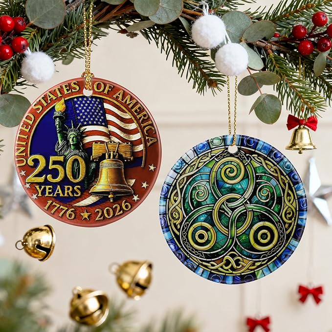 Celtic Triskelion Ornament, Christmas Ornaments, Christmas Tree Ornaments, Holiday Decor, Celtic Symbol Decor, Irish Gifts, Housewarming Gifts, Gift Exchange & Gift Idea, Giftbox Included