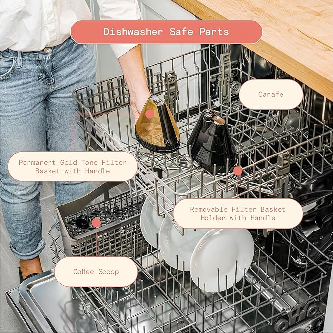 Beautiful Coffee Maker, 14-Cup, Touch-Activated Display, Programmable, Automatic Shut-Off, 1200W, Keep Warm, 24h Timer (Cornflower Blue)