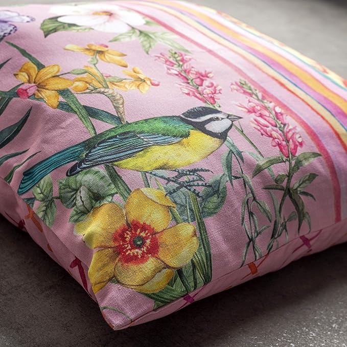 Maison d' Hermine Decorative Pillow Covers 18 x 18 Inch Square 100% Cotton Throw Pillow Covers with Invisible Zipper for Living Room Couch, Chair, Sofas, Bedroom, Home (Hesperides - Glamour)