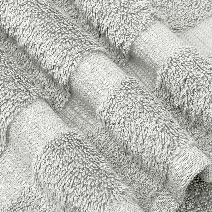 Chakir Turkish Linens Premium Cotton Absorbent Turkish Towels (8-Piece Towel Set, Silver)