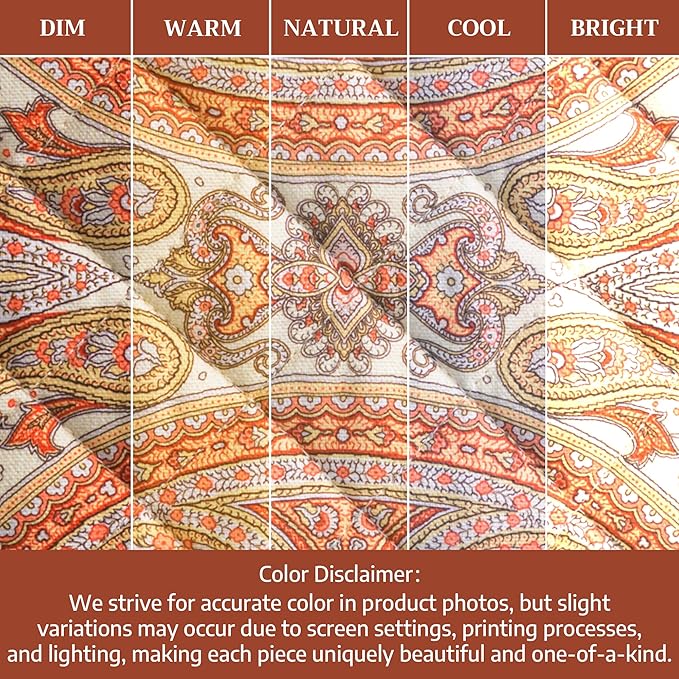 Maison d' Hermine Pot Holders 100% Cotton Heat Resistant Potholders 8" x 8" Hot Pads with Loop for Thanksgiving Christmas Decorations BBQ Cooking Baking Handling Hot Pans (Pack of 1, Kashmir Paisley)