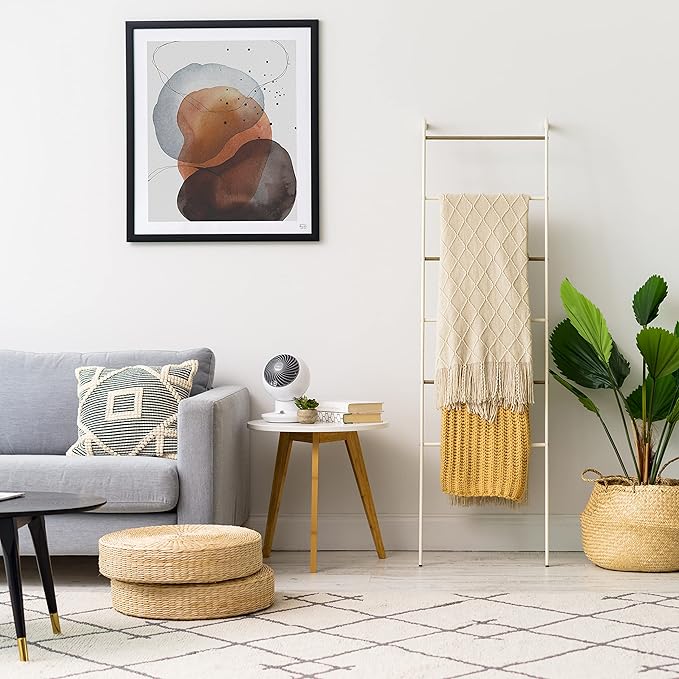 IRIS USA Clothing Rack, Blanket or Garment Ladder, Easy to Assemble, Standing Metal Sturdy Garment Rack, Small Space Storage Solution, Modern Versatile Design, Long-Term Durability, Ladder, White