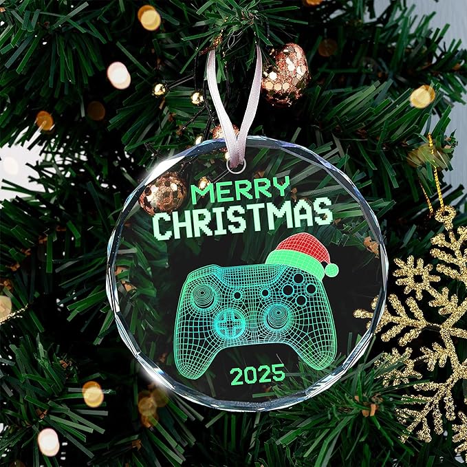Gamer Ornaments for Christmas Tree - Video Game Ornaments, Unique Gifts for Gamers, Gaming Ornament, Perfect Game Controller Christmas Ornament, Ideal Present for Gamers