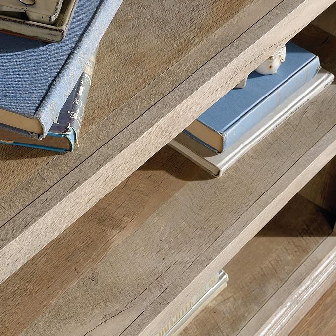 Sauder Miscellaneous Storage 3-Shelf Bookcase/ Book Shelf, Lintel Oak finish