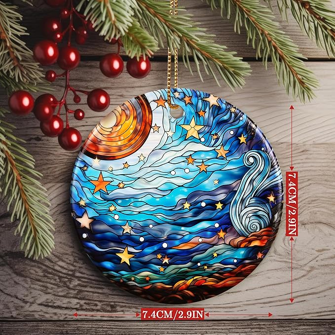 Christmas Ornament, Van Gogh Starry Night Ornament, Christmas Decorations for Tree, Heirloom Keepsake, Gift Idea