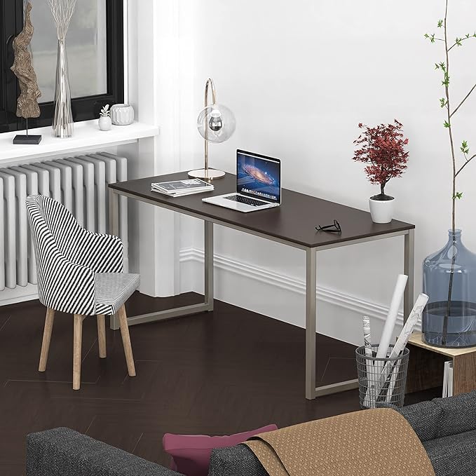 SHW Mission 55-Inch Home Office Computer Desk, Espresso