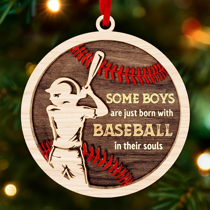 Baseball Ornaments for Christmas Tree - 2025 Signature Baseball Decor, Mini Sports Ornaments for Fanatics, Unique Player Ornament Gifts for Boys, Ideal Christmas Ornaments for Sport Enthusiasts
