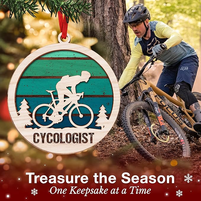 Bike Ornament - Bicycle Ornaments for Christmas Tree, Mountain Bike Ornament, for Mountain Bikers, Women Cyclists, Unique Bicycle Christmas Ornaments