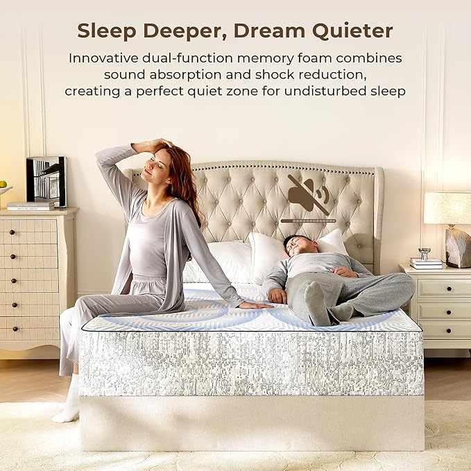 King Size Mattress, 12 Inch Gel Memory Foam King Mattress, for Pressure Relief & Spine Support, Diamond Pattern Design, Medium Feel, CertiPUR-US Certified