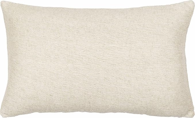 Hauteloom Oaqui Decorative Throw Pillow - Sofa Couch Cushion Cover - Boho Farmhouse Square Pillow Cover - Viscose - Cream